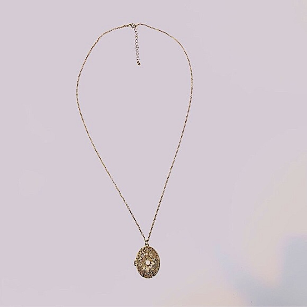 Unknown brand gold colored locket necklace